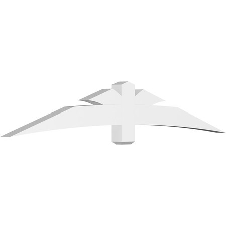 Ekena Millwork Davenport Architectural Grade PVC Gable Bracket, 96"W x 16"H x 4"D x 6"F, 4/12 Pitch GBP096X16X0406DAV00